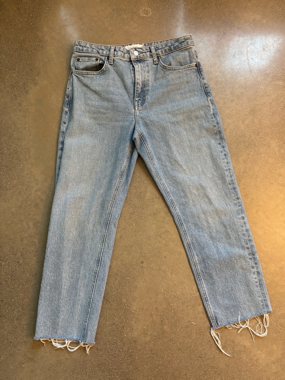 Topshop Cut Off Straight Jeans | Size 28